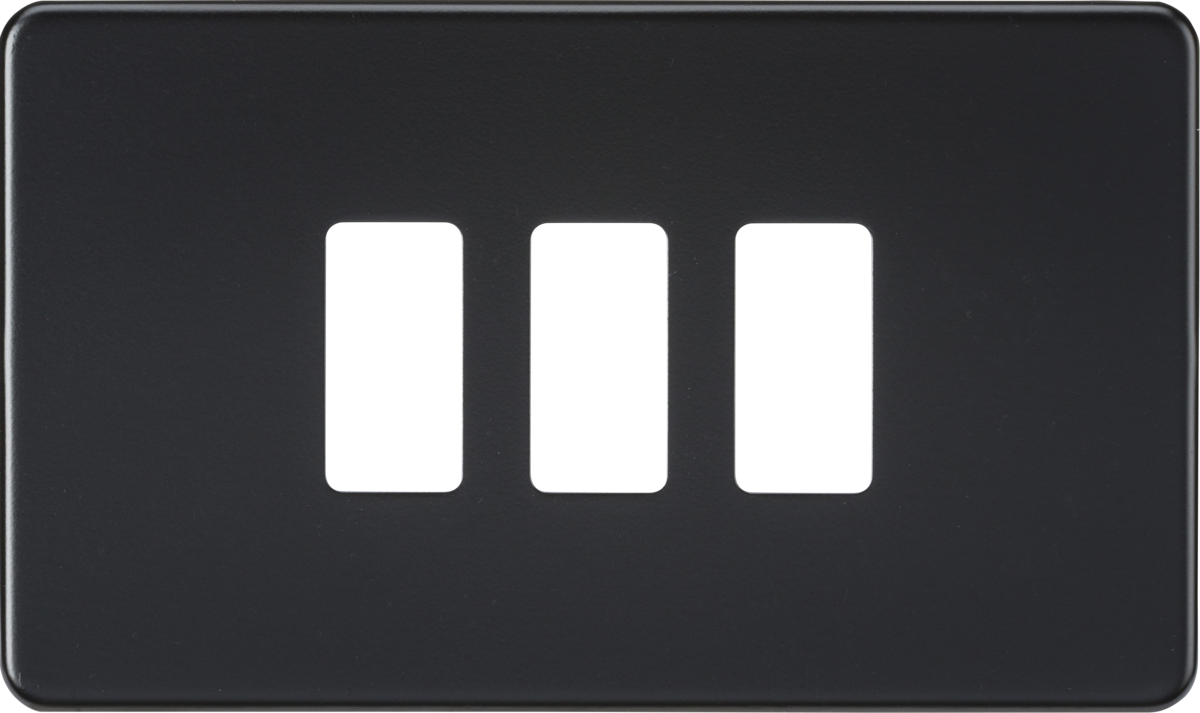 Knightsbridge Grid Modular Faceplate For Screw;ess Switches and Sockets Range