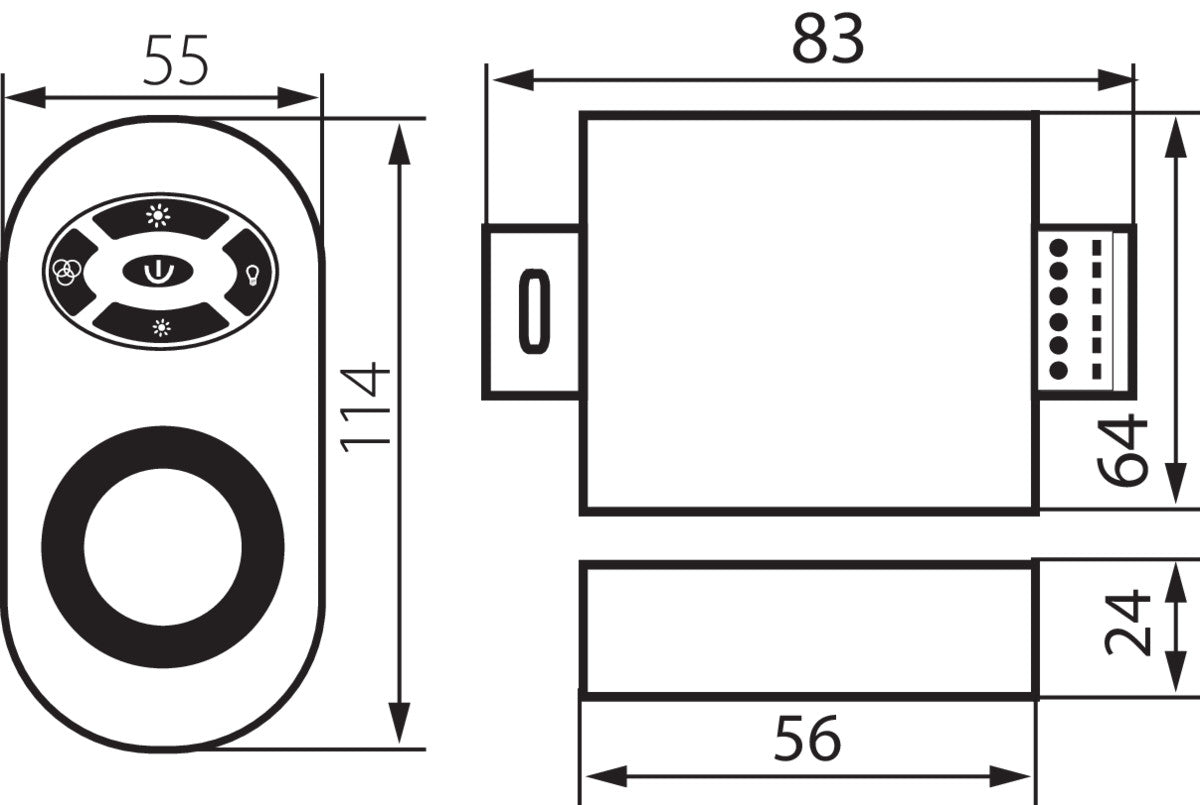 Kanlux CONTROLLER LED RGB-RF Radio Frequency Wireless Controller