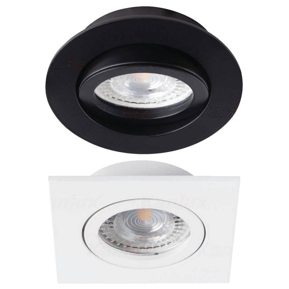 Kanlux DALLA Recessed Ceiling Mounted GX5.3 Tilt Spot Light Downlight Fitting