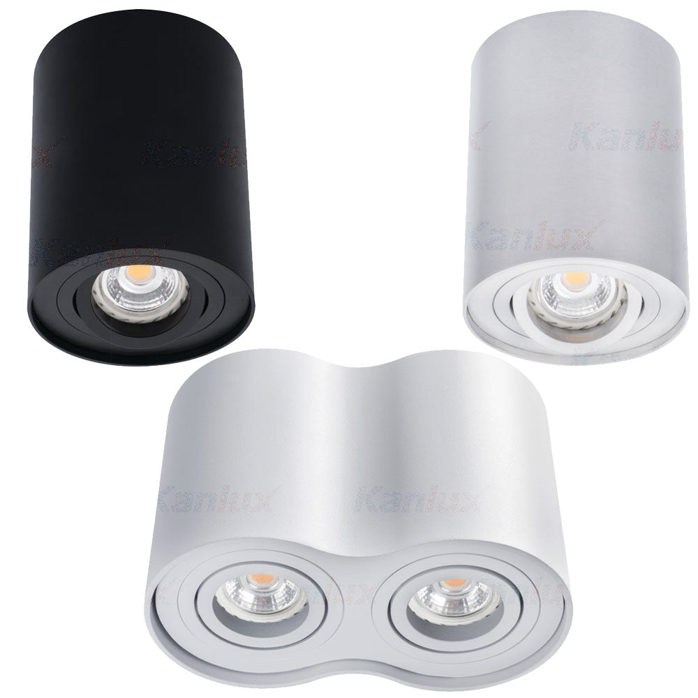 Kanlux BORD Single, Twin Surface Ceiling Mounted GU10 Light Fitting