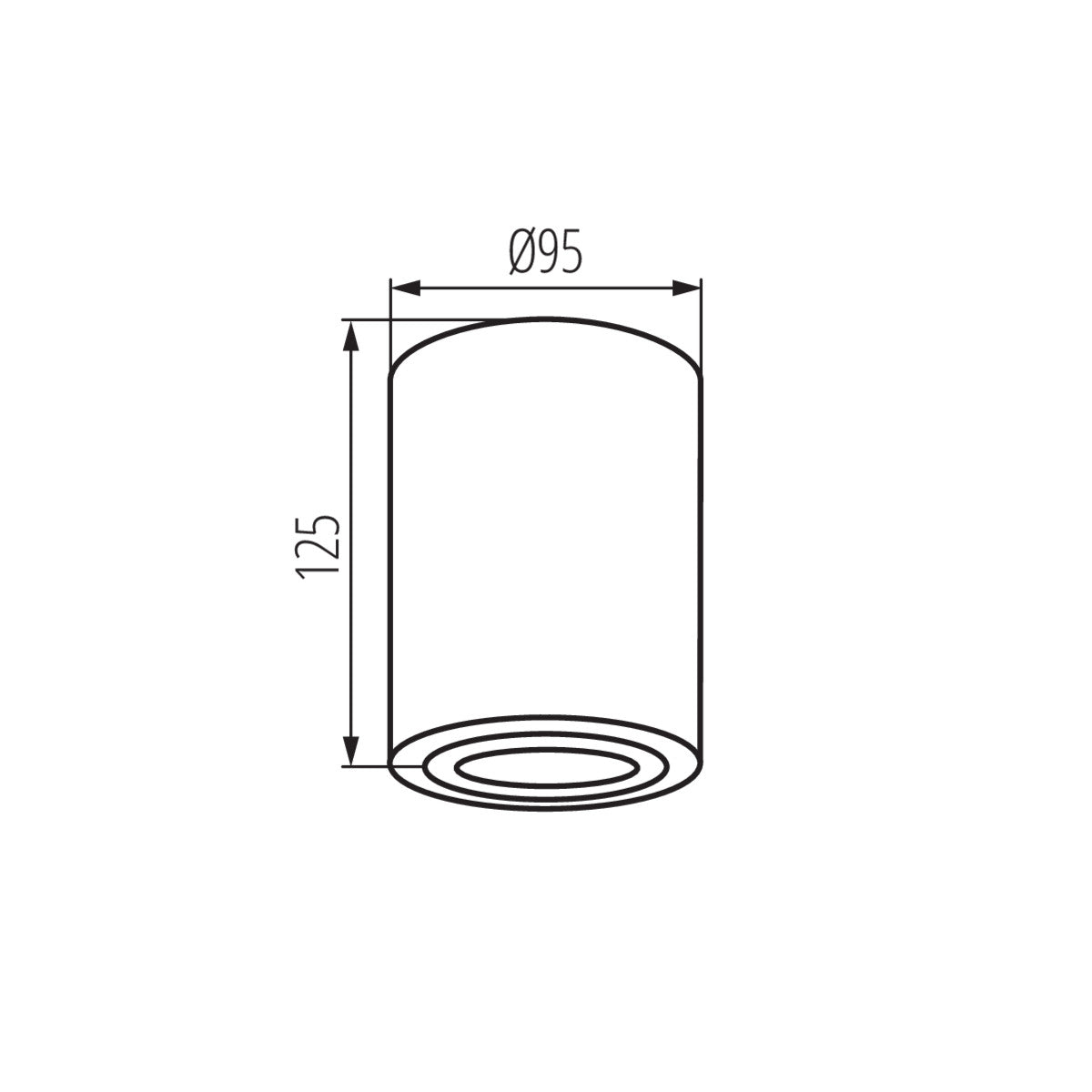 Kanlux BORD Single, Twin Surface Ceiling Mounted GU10 Light Fitting