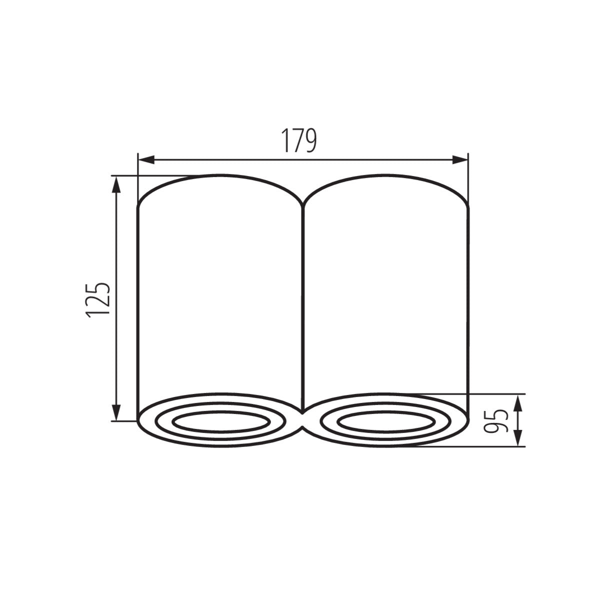 Kanlux BORD Single, Twin Surface Ceiling Mounted GU10 Light Fitting