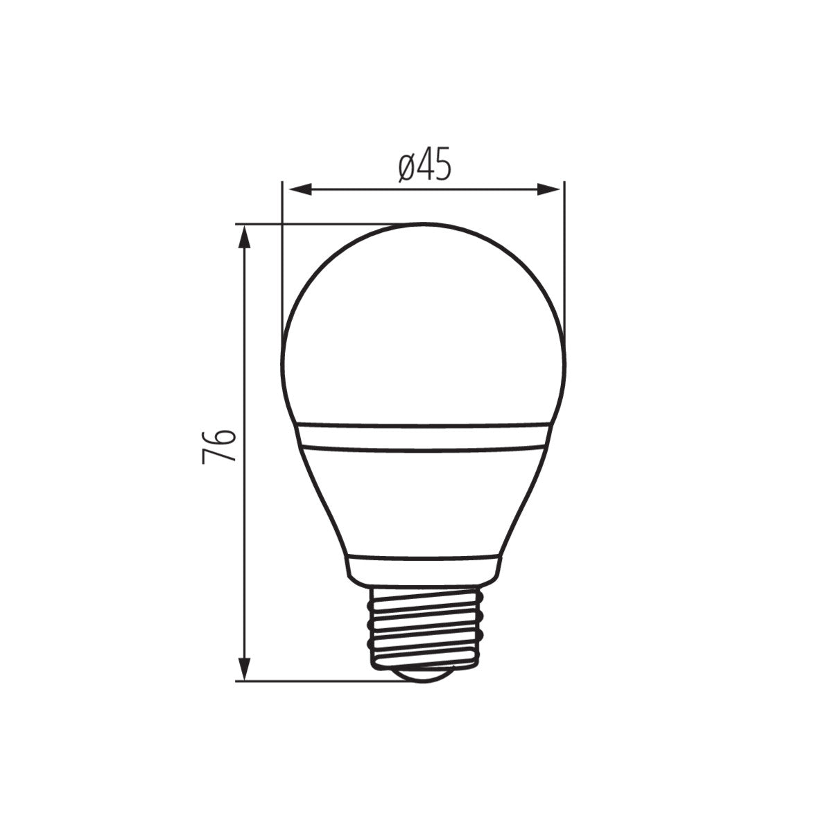 Kanlux Bilo 7W Golfball Light Bulb E14 E27 Screw