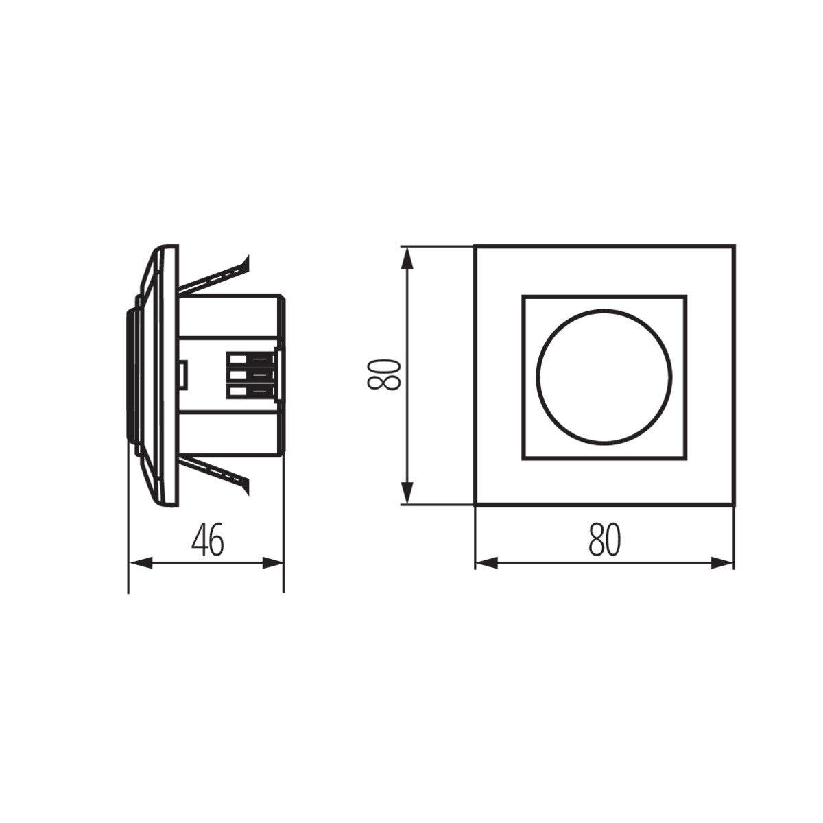 Kanlux MERGE MW-L Wall Ceiling Mounted PIR Motion Microwave Sensor Detector 180 Degree 9 Meter