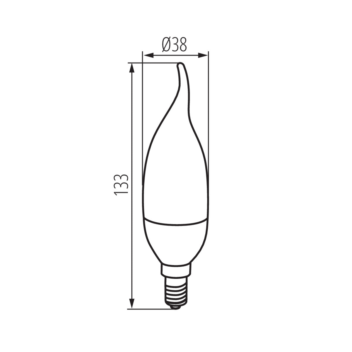 Kanlux IDO 6.5W LED Candle Light E14 SES Flame Shape Bulb Chandelier Lighting