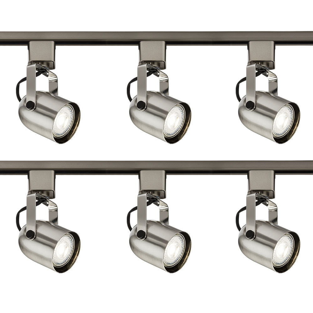 Knightsbridge 1M - 5M 230V GU10 Track Spot Light Single Circuit Rail Lighting Adjustable TRKSP9ABC