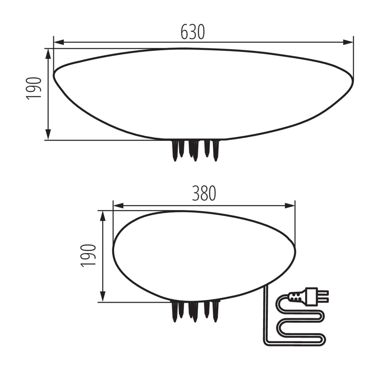 Kanlux STONO IP65 Garden Stone Shape E27 Decorative Light Fitting