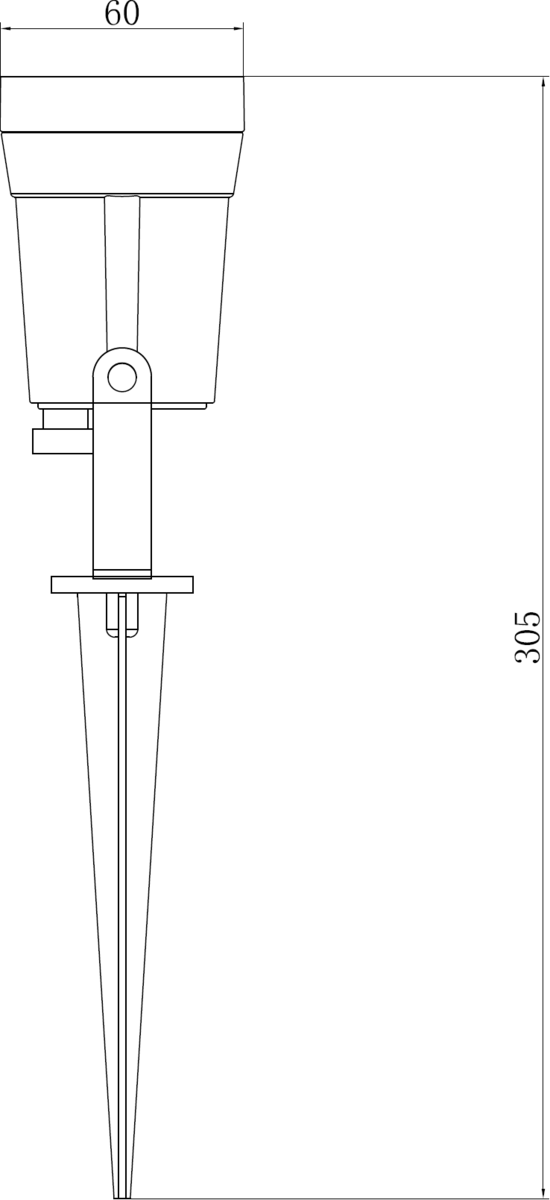 Knightsbridge 230V IP65 4W LED Wall/ Spike Light 3000K