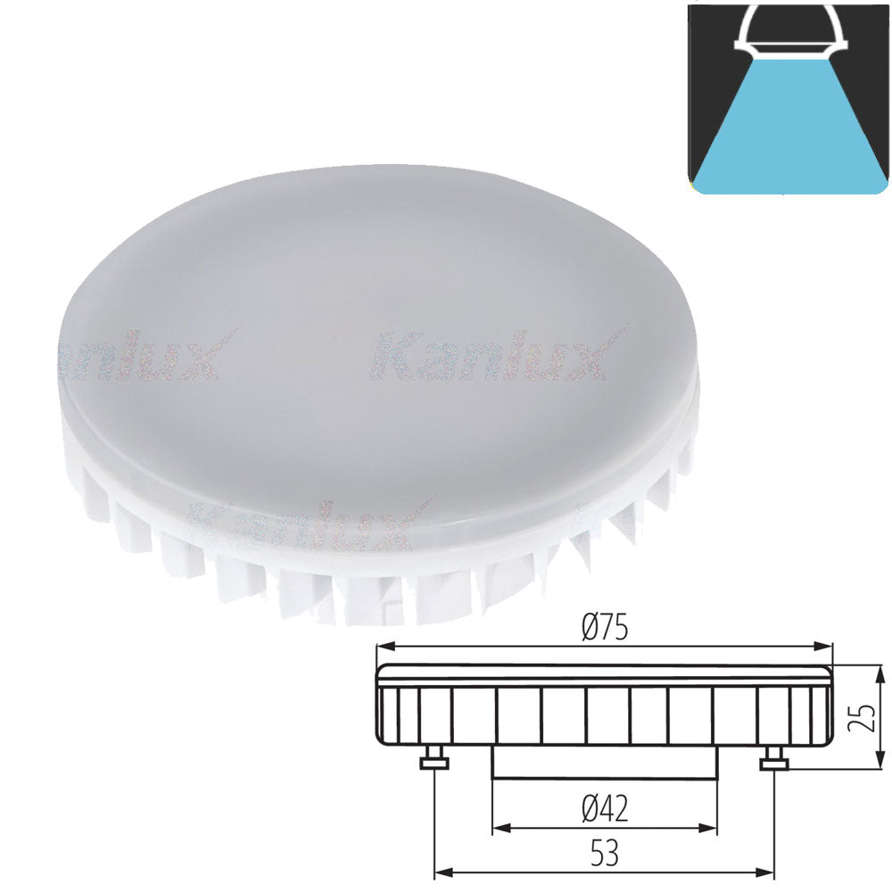 Kanlux ESG 9W GX53 LED Light Bulb Reflector Kitchen Under Cabinet Disc Lamp