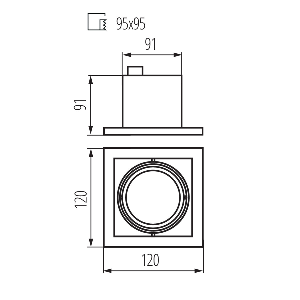 Kanlux MERIL Modern GU10 Recessed Ceiling Single Double Spot Box Light Downlight Adjustable