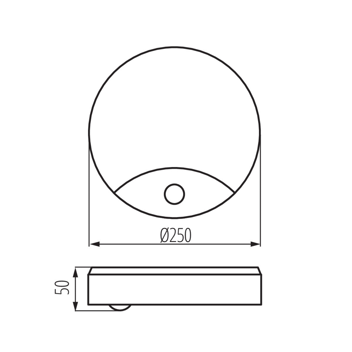 Kanlux SANSO IP44 15W LED Bulkhead Light PIR Motion Sensor Hallway Corridor Lighting