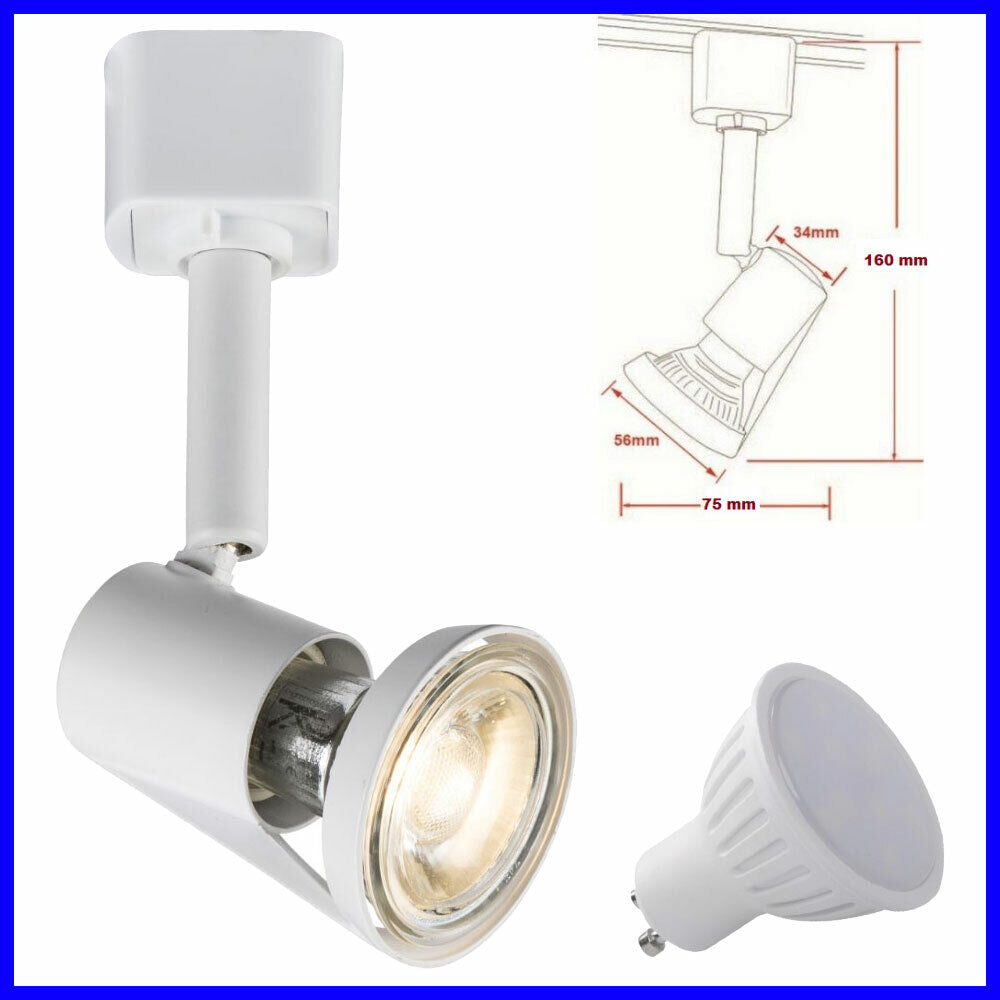 Knightsbridge Single Circuit Multi Display Mains Powered GU10 LED Track Spot Direction Light