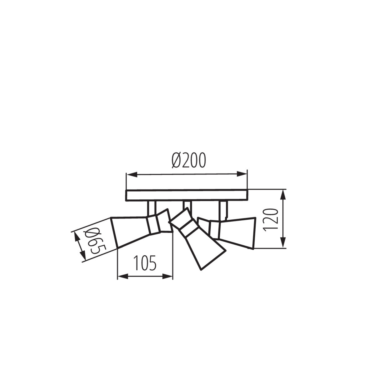 Kanlux MILENO EL Adjustable Ceiling Spot Light Fitting