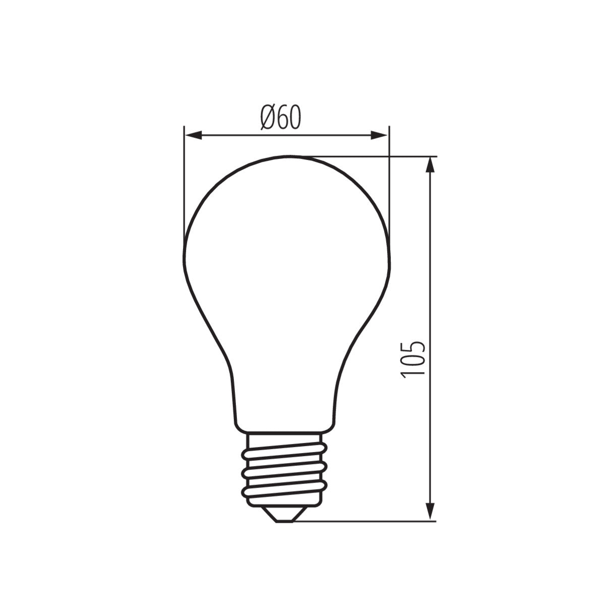 Kanlux XLED A60 E27 7W Filament LED Traditional Light Bulb Lamp