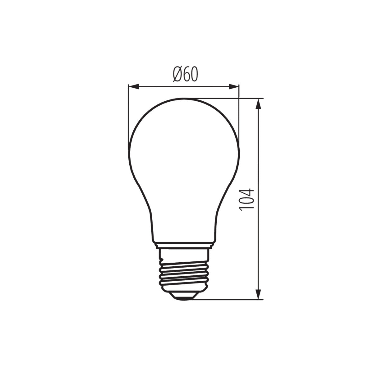 Kanlux XLED A60 5W SW LED Bulb Super Warm Spiral Filament Vintage Light