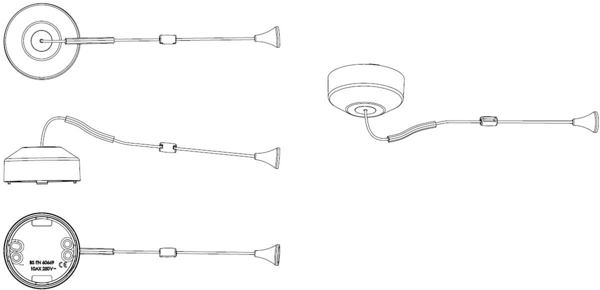 Knightsbridge 10AX 2 Way Pull Cord Switch Matching Finish Tip