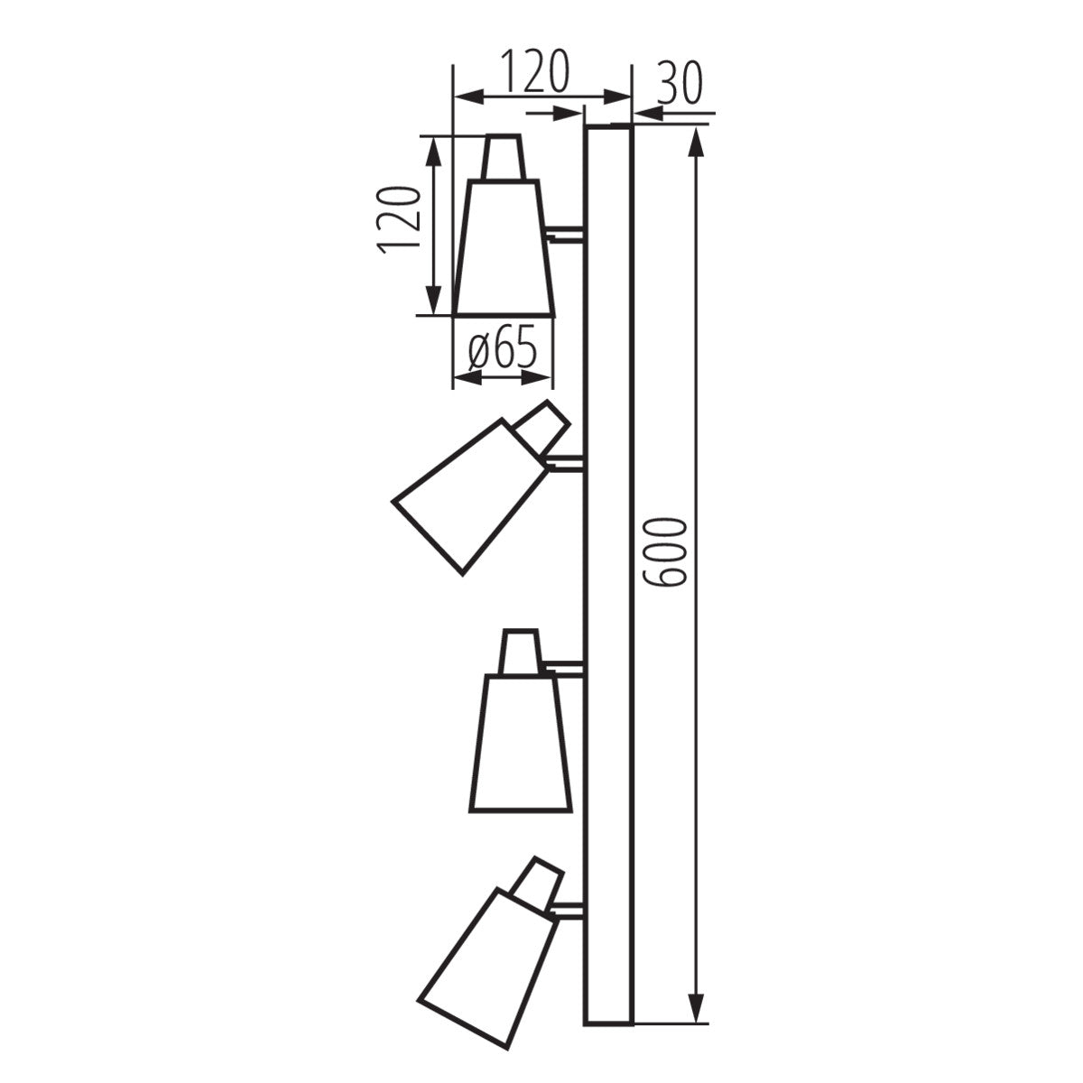 Kanlux SEMPRA Adjustable GU10 Single Double Triple Quad Spotlight Shop Retail Display Light Fitting