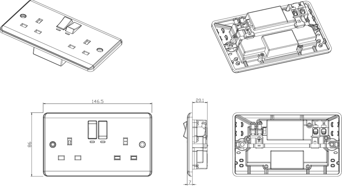 Knightsbridge 13A 2G SP Smart Wi-Fi Switched Socket - Certified Works with Alexa & Google Assistant