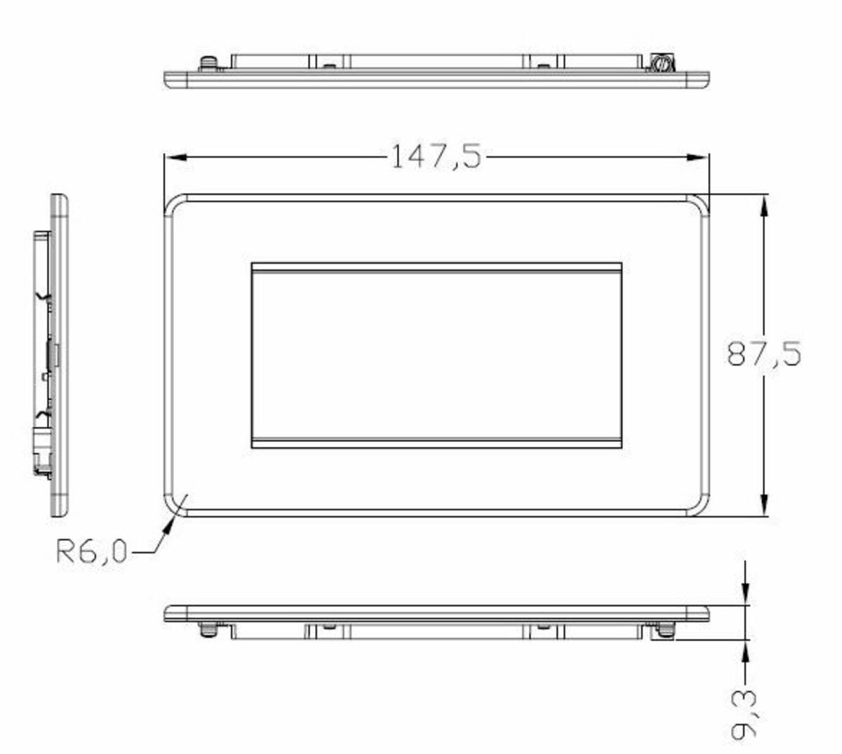 Knightsbridge Screwless 4G Modular Faceplate