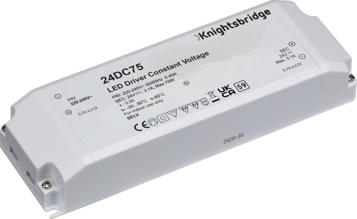 Knightsbridge IP20 24V 75W DC LED Driver - Constant Voltage