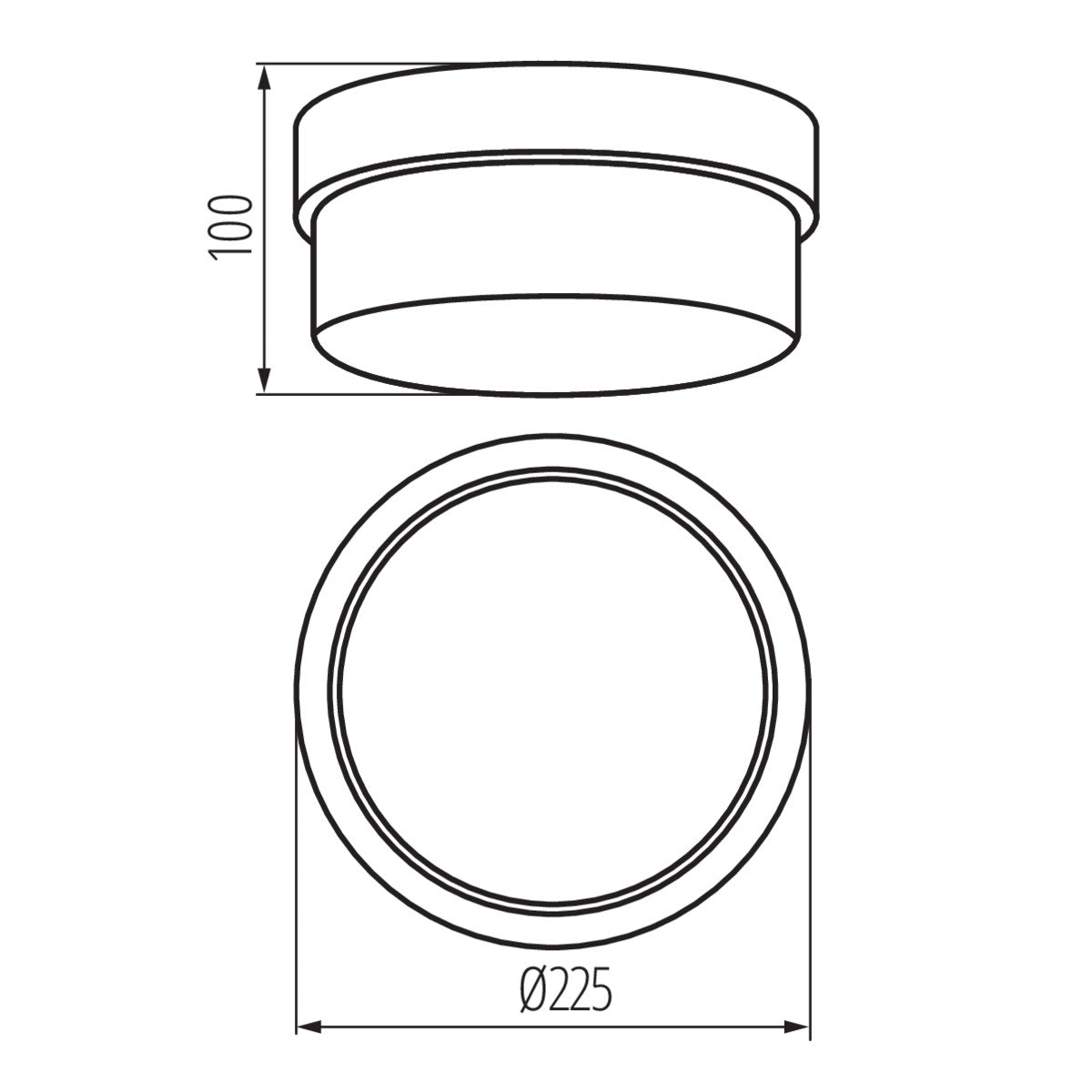 Kanlux TUNA E27 LED IP44 Outdoor Garden Wall Ceiling Mounted Bulkhead Outside Light