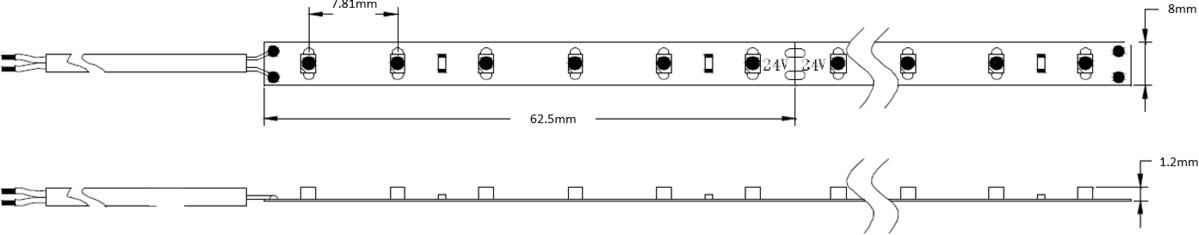 Knightsbridge 24V IP20 LED Flex High Lumen (30 metres roll)