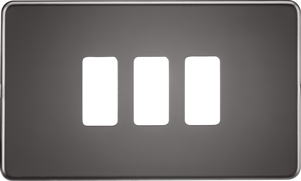 Knightsbridge Grid Modular Faceplate For Screw;ess Switches and Sockets Range