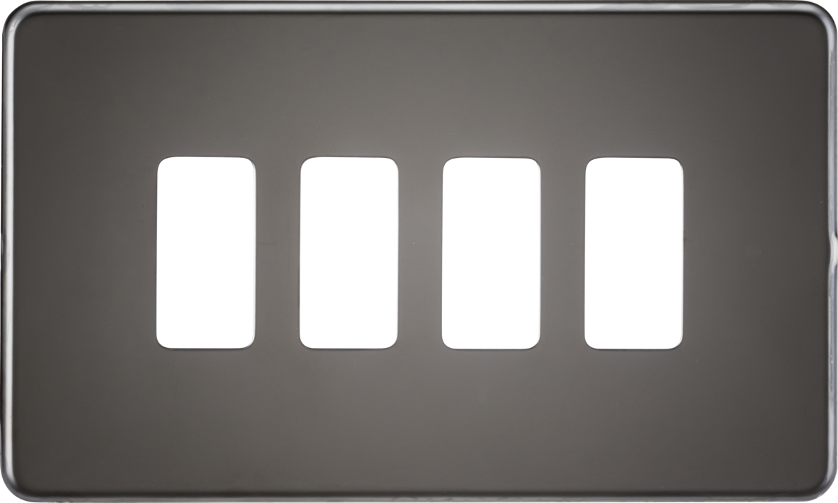 Knightsbridge Grid Modular Faceplate For Screw;ess Switches and Sockets Range