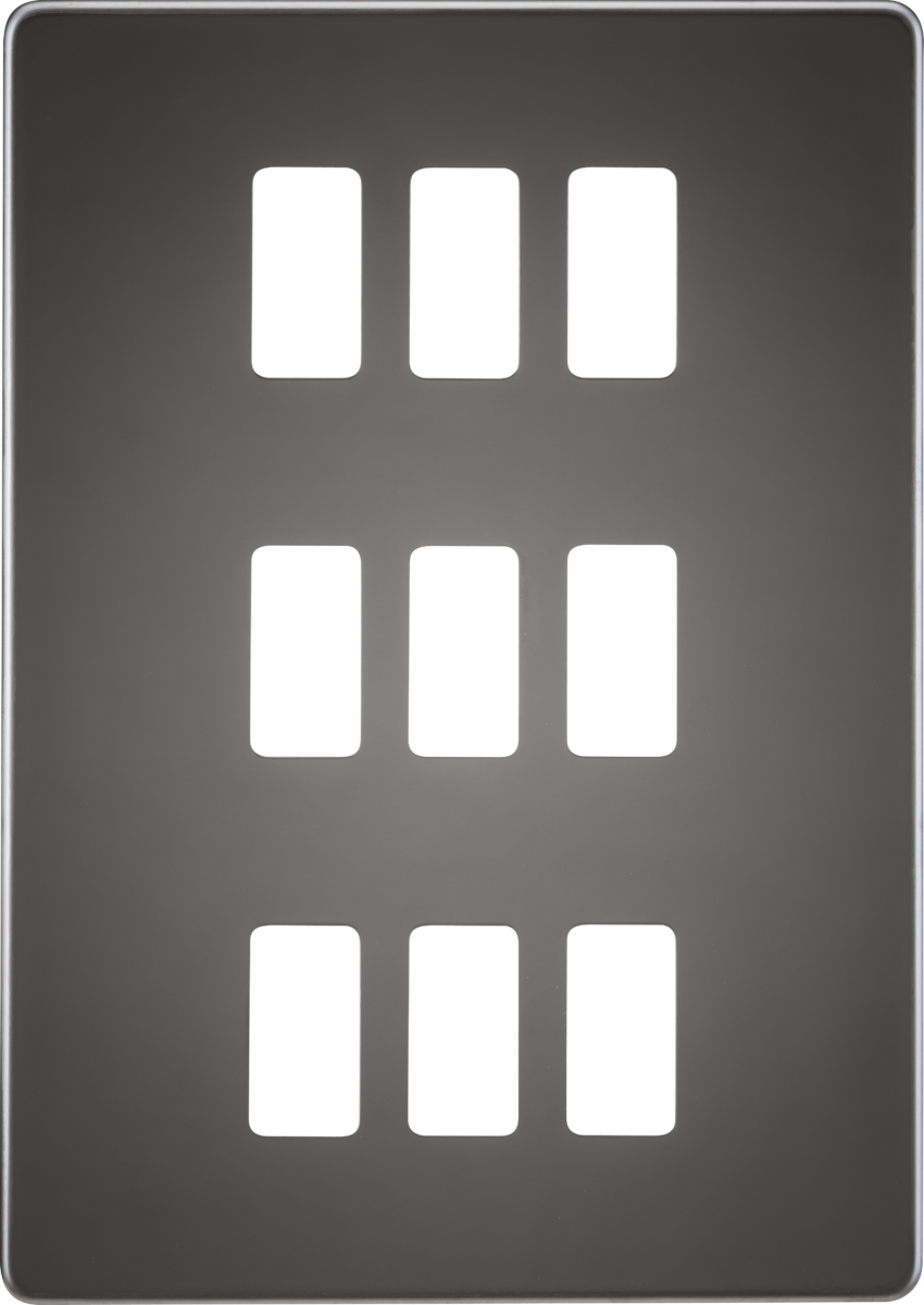 Knightsbridge Grid Modular Faceplate For Screw;ess Switches and Sockets Range