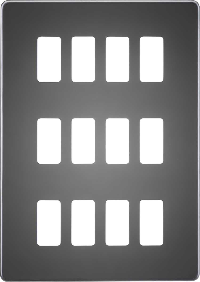 Knightsbridge Grid Modular Faceplate For Screw;ess Switches and Sockets Range