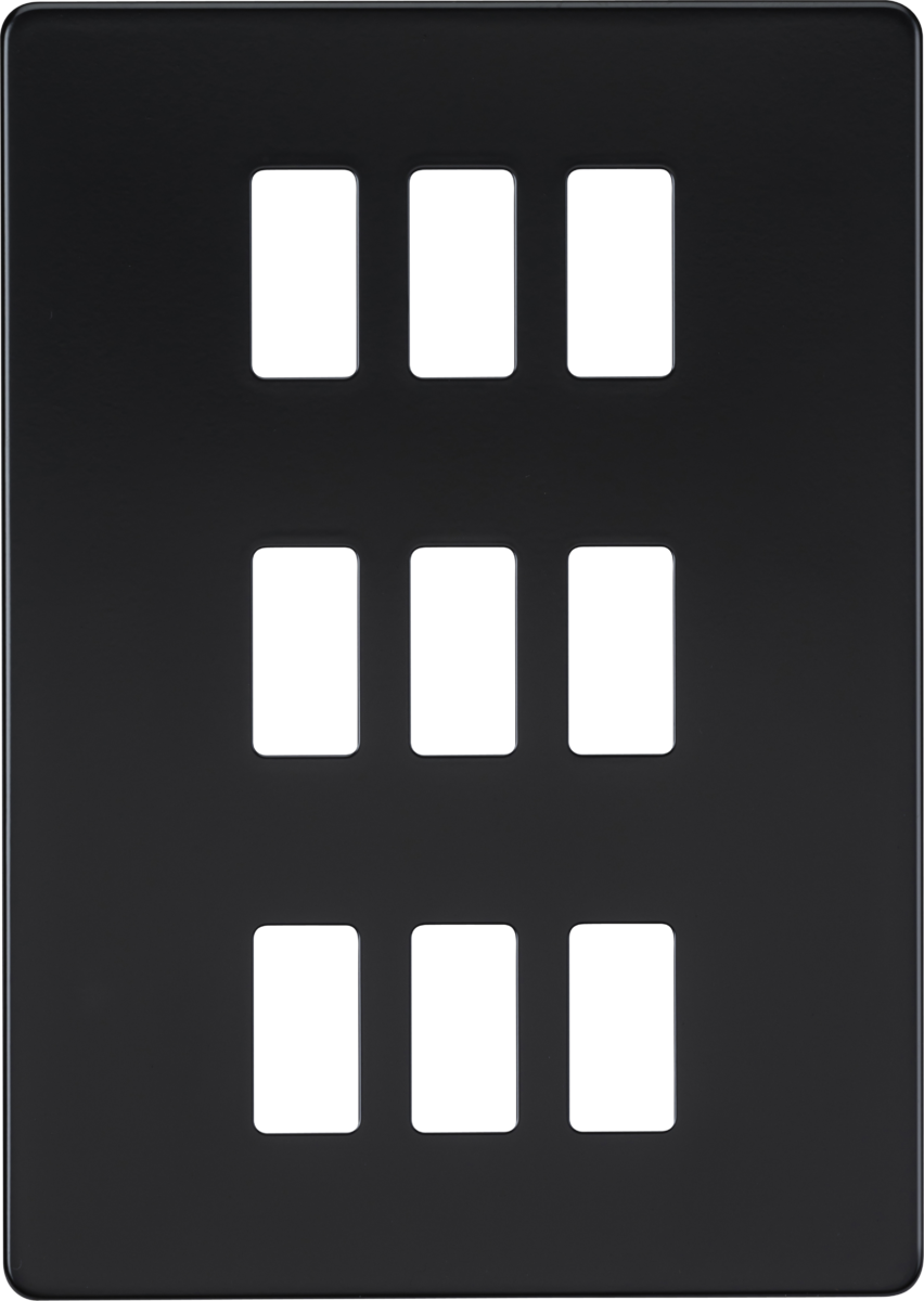 Knightsbridge Grid Modular Faceplate For Screw;ess Switches and Sockets Range