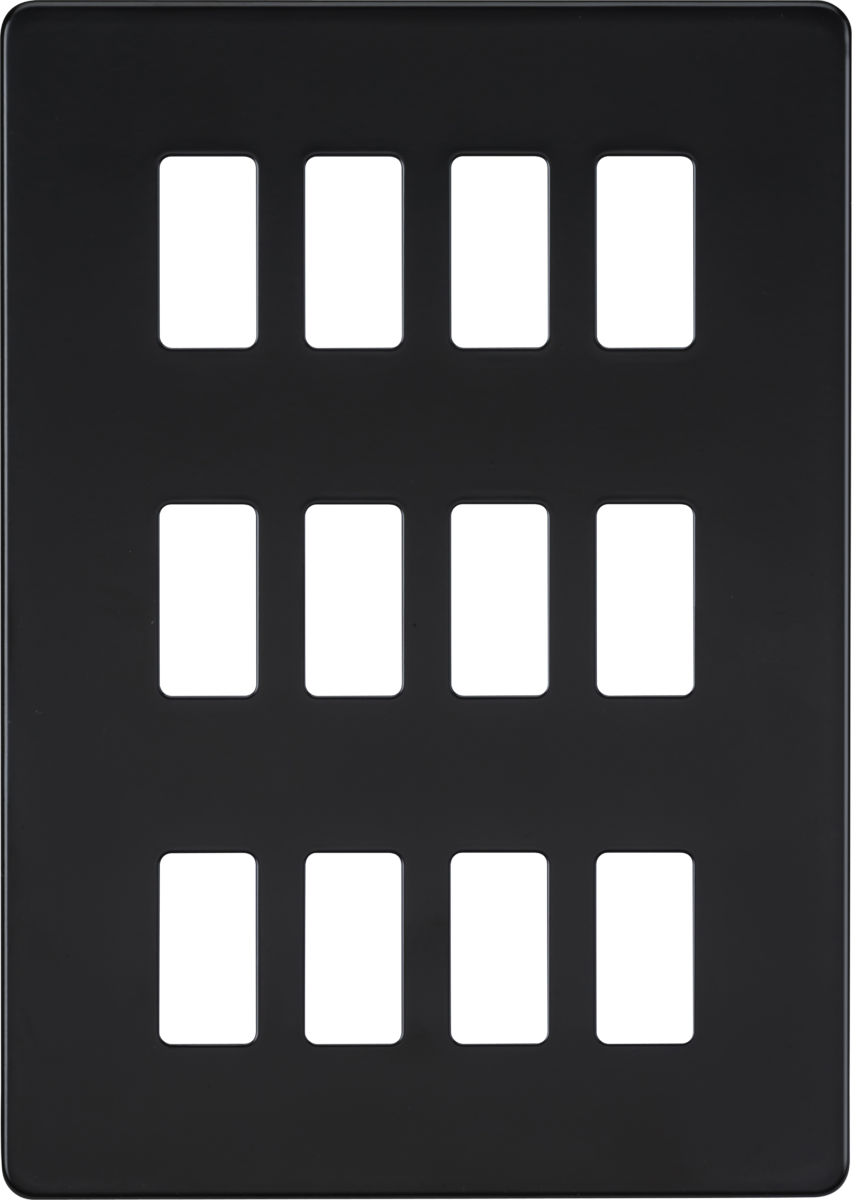 Knightsbridge Grid Modular Faceplate For Screw;ess Switches and Sockets Range