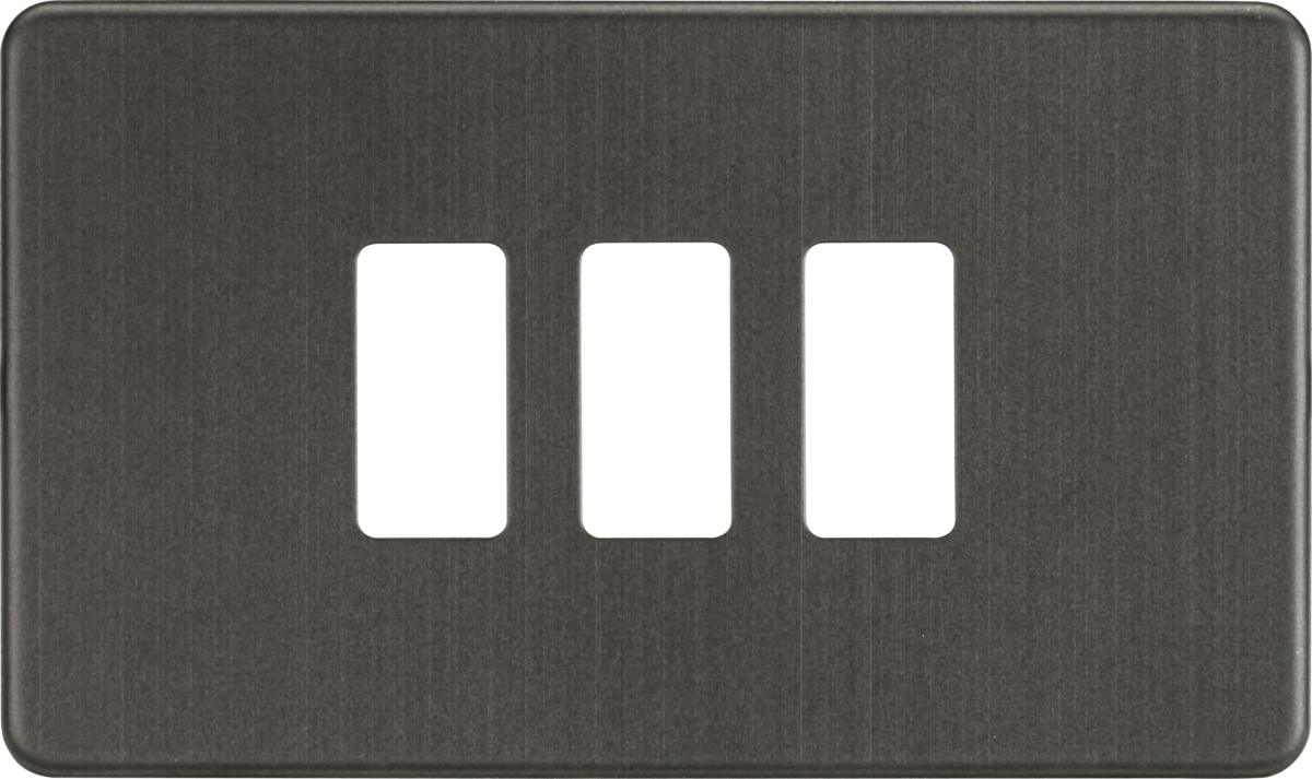 Knightsbridge Grid Modular Faceplate For Screw;ess Switches and Sockets Range