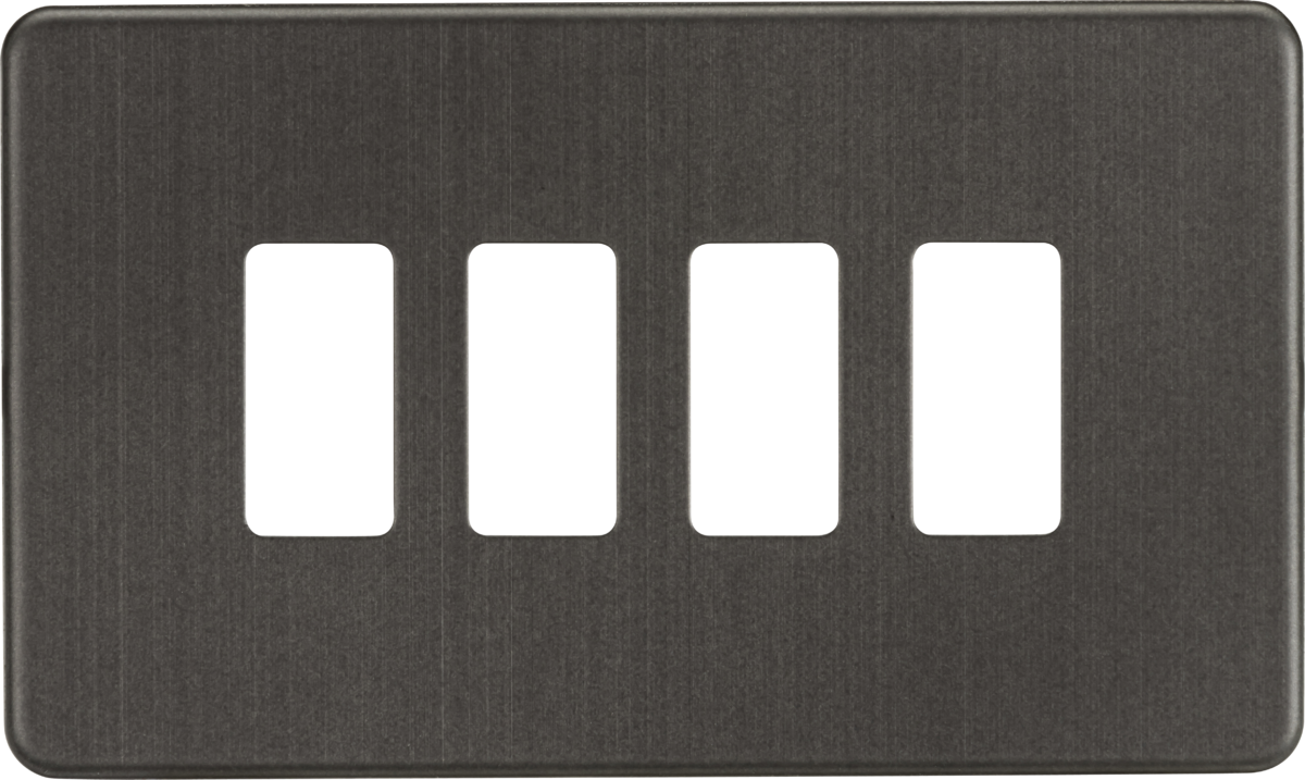 Knightsbridge Grid Modular Faceplate For Screw;ess Switches and Sockets Range