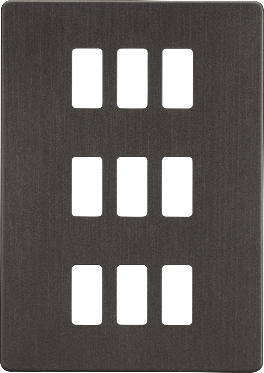 Knightsbridge Grid Modular Faceplate For Screw;ess Switches and Sockets Range