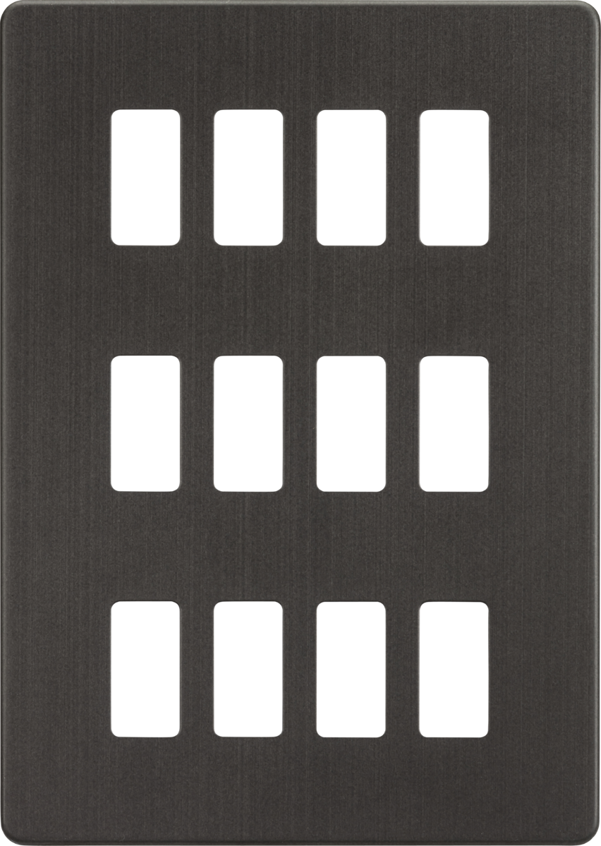 Knightsbridge Grid Modular Faceplate For Screw;ess Switches and Sockets Range