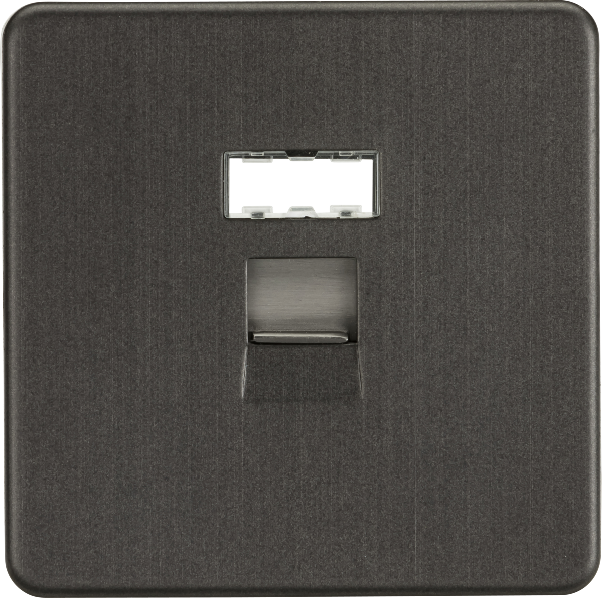 Knightsbridge Screwless RJ45 Network LAN Outlet Wall Plate