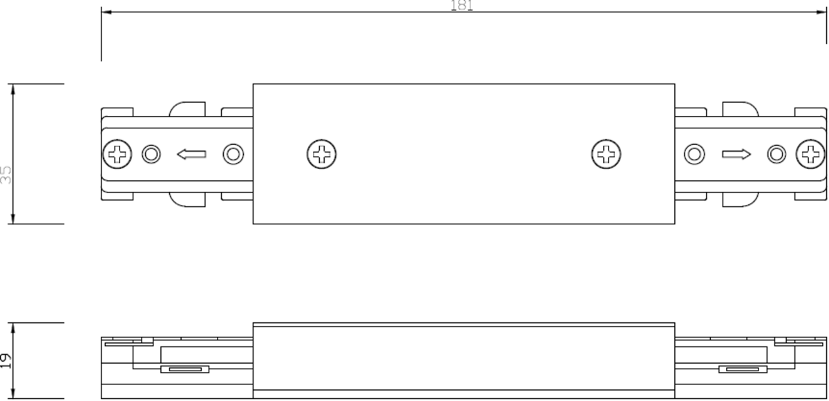 Knightsbridge 230V Track Connector