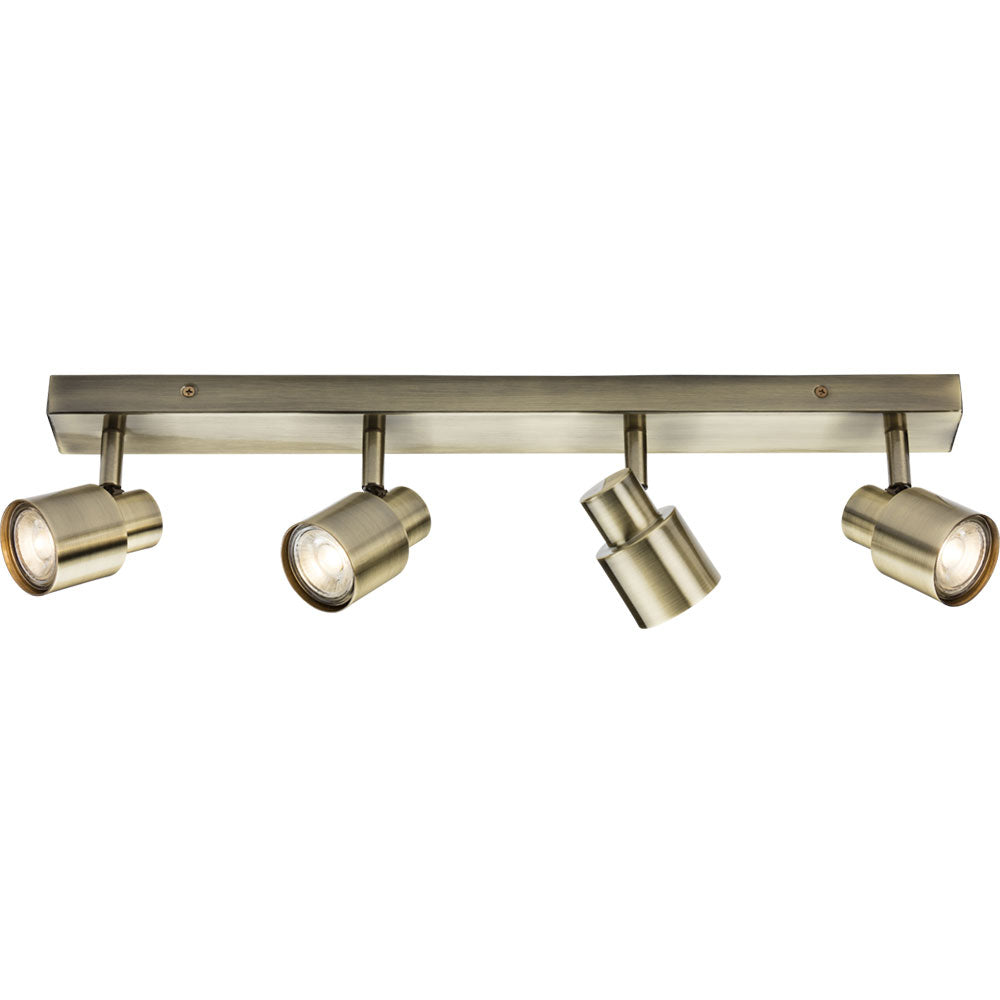 Knightsbridge 230V GU10 Quad Bar Spotlight Wall Ceiling Light Fitting