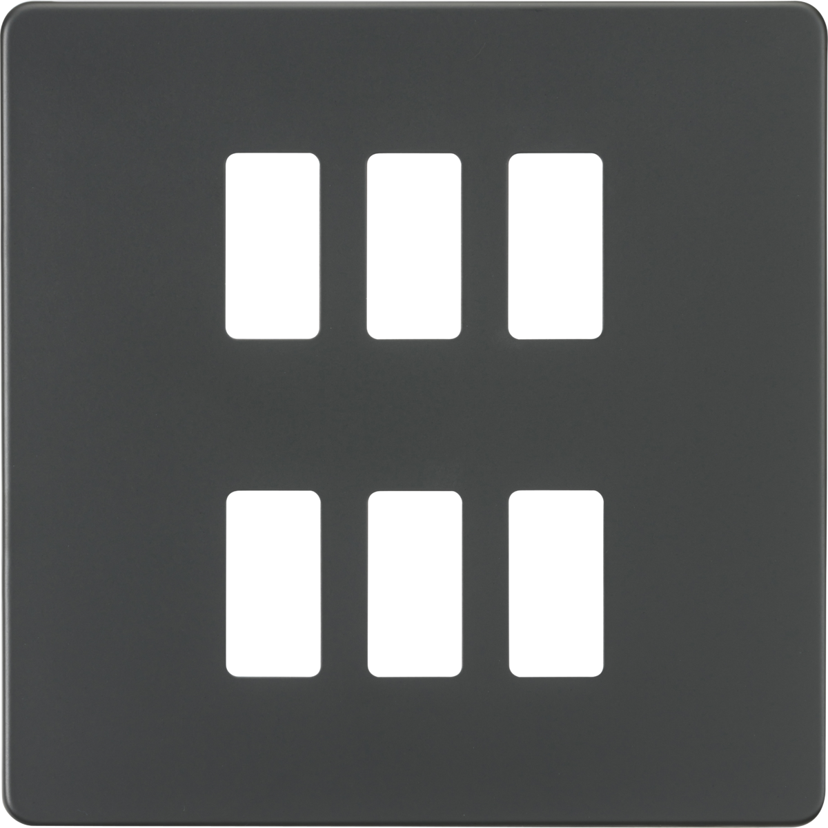 Knightsbridge Grid Modular Faceplate For Screw;ess Switches and Sockets Range