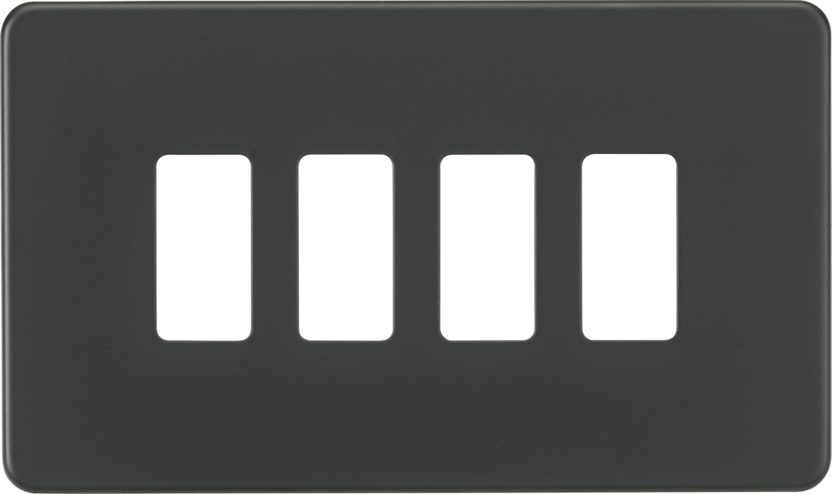 Knightsbridge Grid Modular Faceplate For Screw;ess Switches and Sockets Range