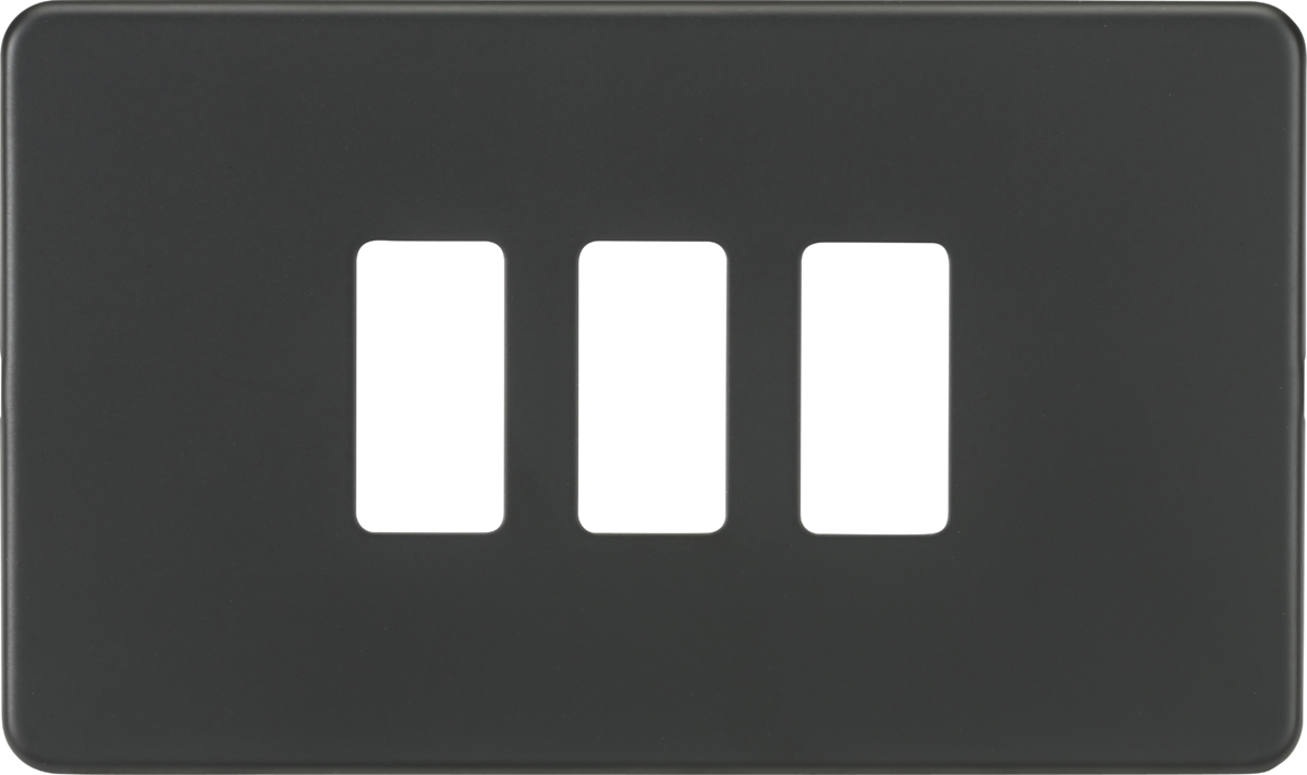 Knightsbridge Grid Modular Faceplate For Screw;ess Switches and Sockets Range