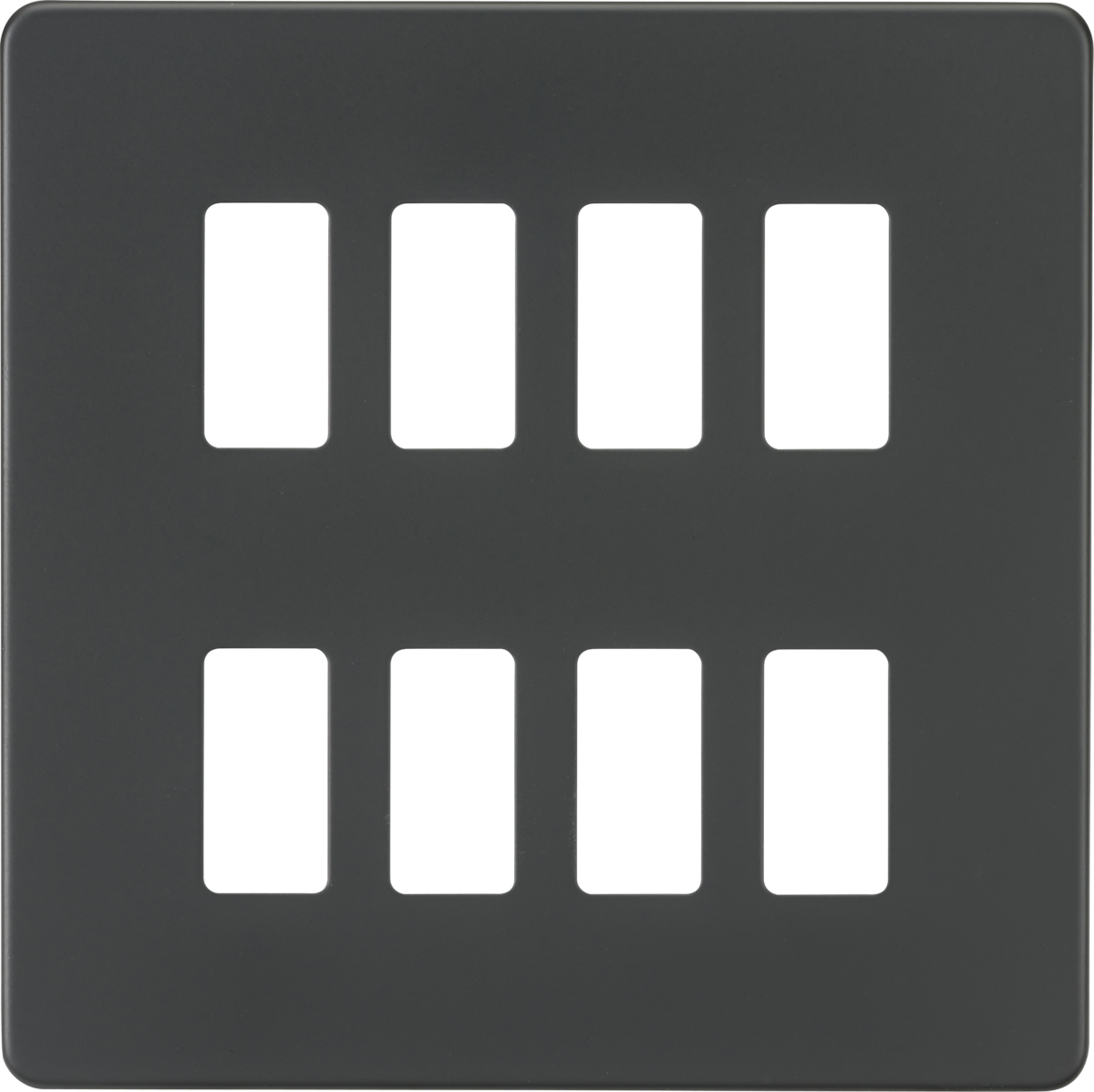 Knightsbridge Grid Modular Faceplate For Screw;ess Switches and Sockets Range