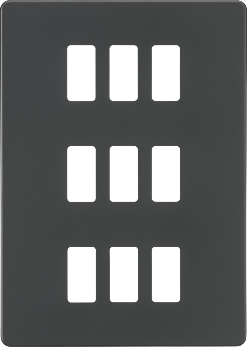 Knightsbridge Grid Modular Faceplate For Screw;ess Switches and Sockets Range