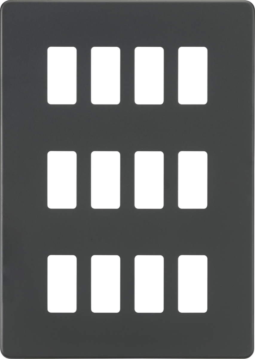 Knightsbridge Grid Modular Faceplate For Screw;ess Switches and Sockets Range