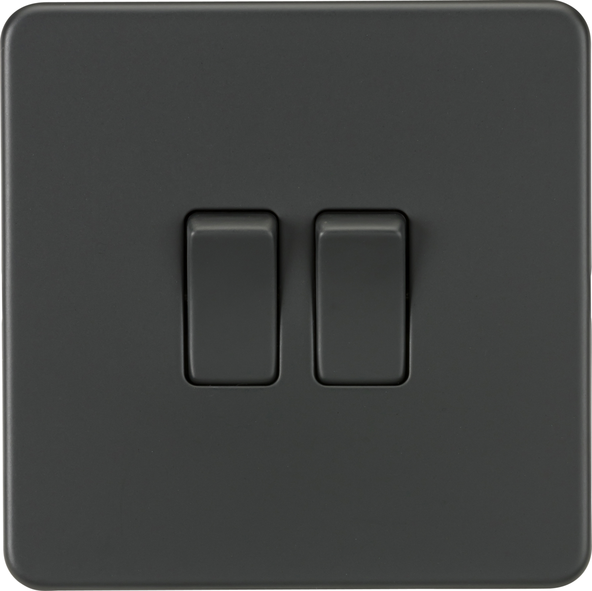 Knightsbridge Screwless 10AX 2G 2 Gang 2 Way Wall Light Switch