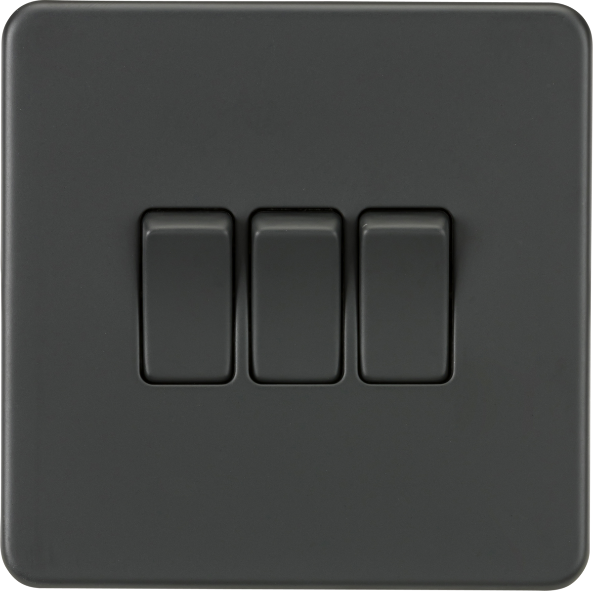 Knightsbridge Screwless 10AX 3G 3 Gang 2 Way Light Switch