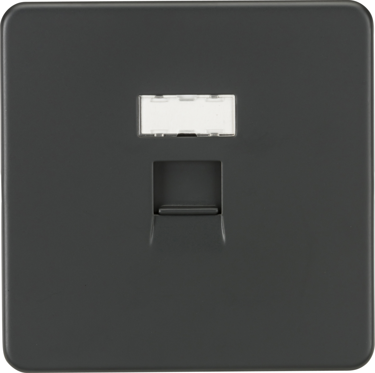 Knightsbridge Screwless RJ45 Network LAN Outlet Wall Plate