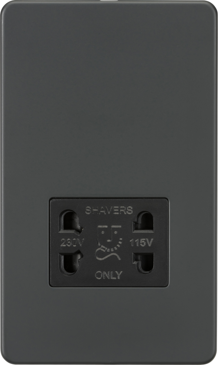 Knightsbridge Screwless 115V 230V Dual Voltage Shaver Socket