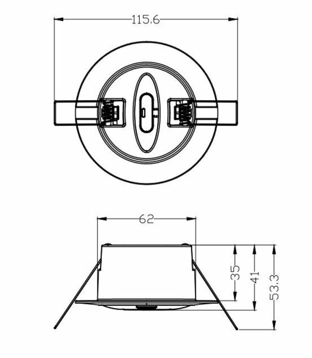 Knightsbridge 230V Recess Mount HF High Frequency Motion Movement Sensor Switch